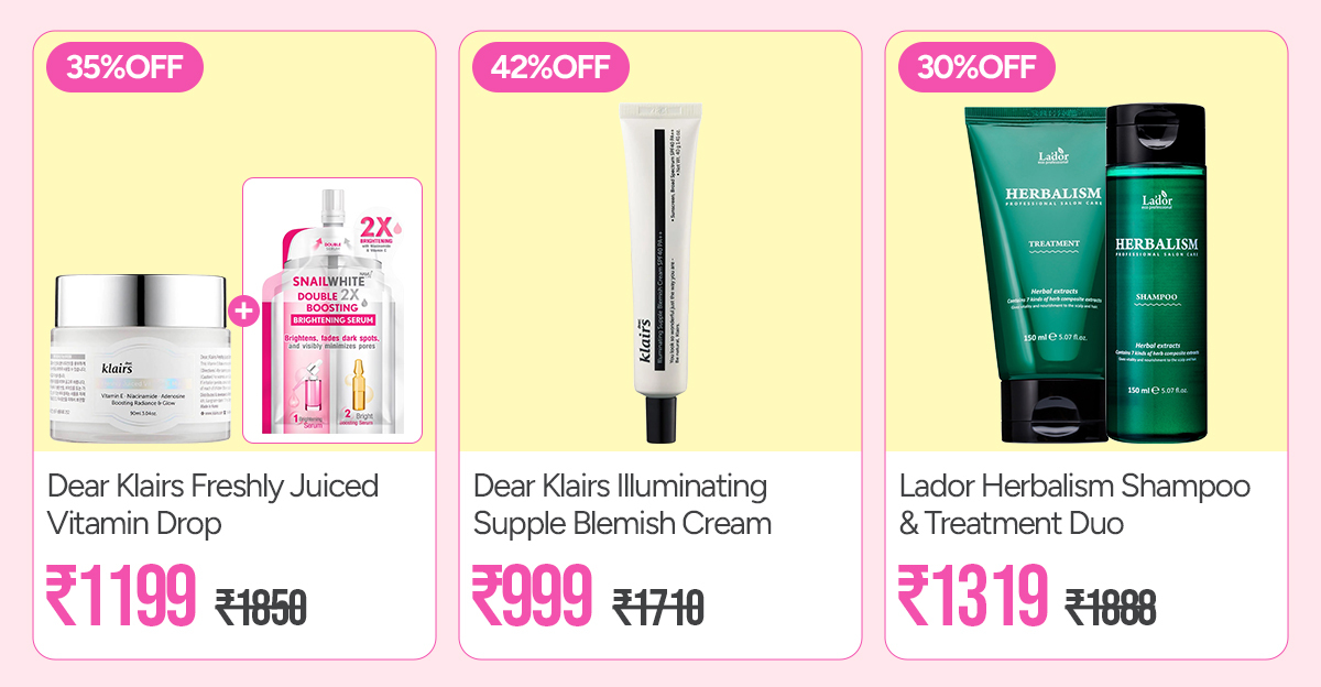 Dear Klairs Vitamin E Mask, Klairs BB Cream and Lador Herbalism Hair Duo Sweet September offers